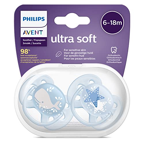 Chupeta PHILIPS AVENT SoftFlex Azul (2 Un) Philips Consumer Lifestyle B.V. - Cuidados com a higiene oral - soft, flexível, azul
