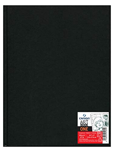 Caderno de Desenho Canson Art Book One Black Canson - Papel de arte e artesanato - desenho, papel 100g/m2, resistente, fácil de raspar