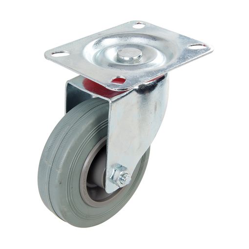 Rodas Pivotantes de Borracha 100 Mm-70Kg FIXMAN - Rodízios - 70 kg, borracha, preto, 10 cm
