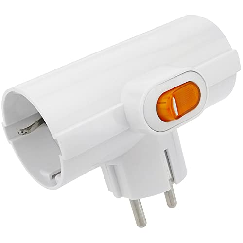 Multiplicador BE MATIK 3 tomada (Branco) BEMATIK.COM - Fios e cabos elétricos - multiplicador, tomada schuko, branco, interruptor luminoso