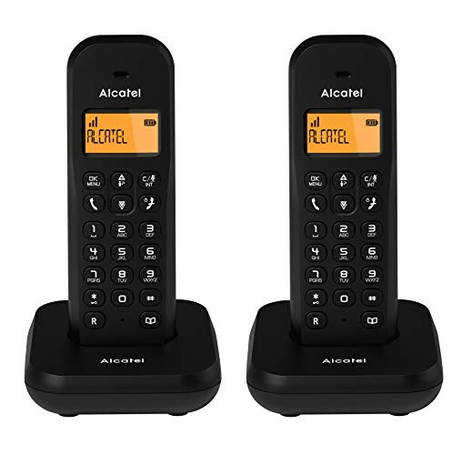 Telefone sem fio ALCATEL E155 Duo Preto ALCATEL - Telefones com fios - telefone sem fio, alcatel duo, preto, compacto, elegante, liberdade de movimento