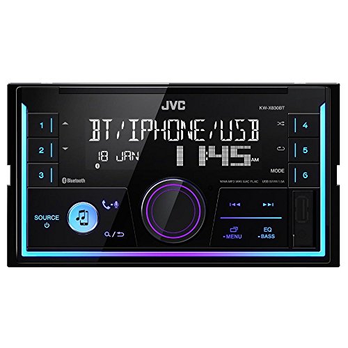 Autorrádio JVC KW-X830BT | Preto (Autorrádio) JVC - Acessórios interiores de veículos a motor - bluetooth, rádio digital, estações preset, equalizador, rds