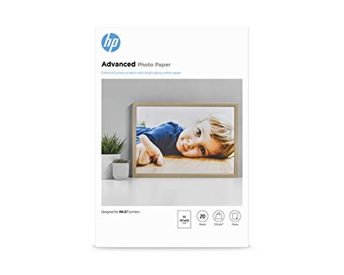 Papel Fotográfico HP Q8697A Photo Paper Glossy 20 Folhas HP - Papel de impressora e copiadora - hp, glossy, 20 folhas