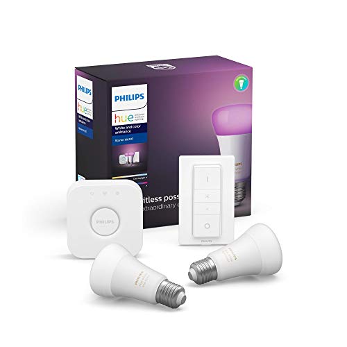 Kit de Iluminação PHILIPS Hue (Bridging - A60 - Branco) Philips - Kits de automação residencial - iluminacao inteligente, cor ambiente, kit início, ponte Hue
