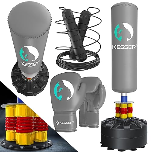 Saco de Boxe KESSER (Preto - 185x70 cm) KESSER - Sacos de pancada e de treino - 185x70 cm, PU, preto