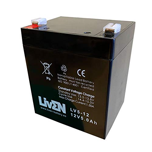 Bateria de Chumbo-Acido Liven LV5-12 12V 5Ah Liven - Baterias - 12 v, 5 Ah, preto, chumbo-ácido