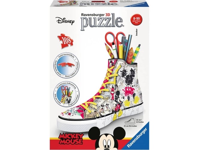 Puzzle RAVENSBURGER Disney Classics Sneaker Mickey (Idade Mínima Recomendada: 6 anos - 100 Peças) Ravensburger - Quebra-cabeças de encaixar - disney, mickey, 100 peças, 6 anos