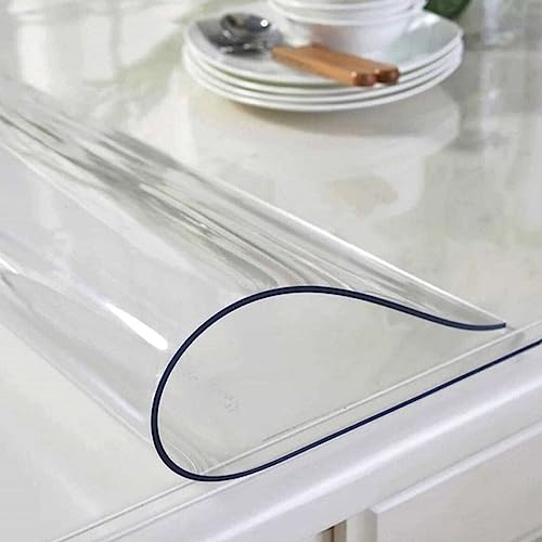 Capa de mesa ARTWELT Transparente Lámina de mesa 2.0mm impermeável lavável anti-manchas policloruro de vinilo para exterior e cozinha Artwelt - Toalhas de mesa - transparente, impermeável, lavável, vinil
