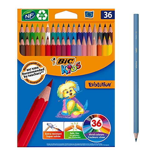 Lápis de Cor Bic Kids Evolution Eco Colors BIC - Lápis - criatividade, imaginação, ponta resistente, fácil uso