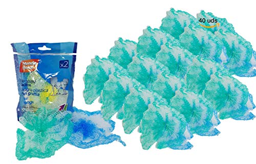 Estropajos Antibacterianos LACITOS (40 Un) Mundo Floral - Esponjas e esfregões - antibacteriano, 40 unidades