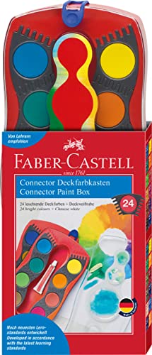 Lápis de Cor FABER-CASTELL 125031 (Multicor) Faber-Castell - Tinta, tinta de arte e esmalte - 24 cores, brilhante, opaco, multicor