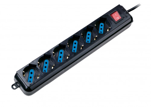 Extensão Elétrica EWENT EW3925 (6 Tomadas - Tipo F - 1.8 m) Ewent - Filtros de linha e supressores de surtos - 6 tomadas, tipo f, 1.8m