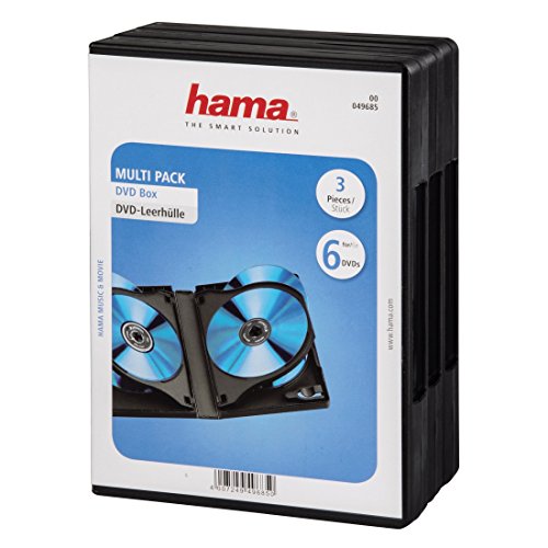 Caixa para Discos Ópticos HAMA 00118291 Preto Hama - Estojos e organizadores de cd/dvd - 6 discos, plástico, preto, 136 x 26 x 191 mm