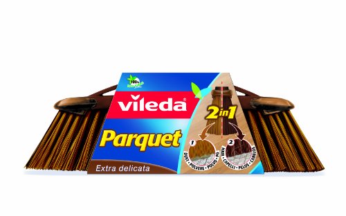 Vassoura Vileda 2 em 1 para Tapetes e Piso de Parquet Vileda - Cabeças de vassoura - dupla, ultra-fina, sem pontas, tapetes, piso de parquet
