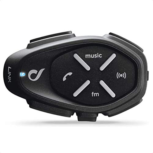 Intercomunicador para Motas LINK SINGLE PACK Preto CELLULAR LINE - Áudio - chamada, gps, rádio, bluetooth, 300 metros
