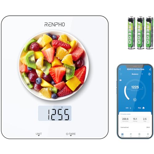 Balança de Cozinha RENPHO LCD Branco (Capacidade: 5 Kg - Precisão: 1 g) RENPHO - Balanças de medição - 5 kg, 1 g, tara, lcd