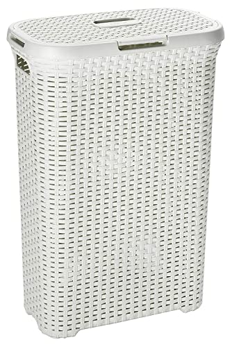 Cesto CURVER Natural Vintage (Branco - Polipropileno - 44x26x61cm) KETER - Cestos de roupa - polipropileno, 44x26x61cm, natural
