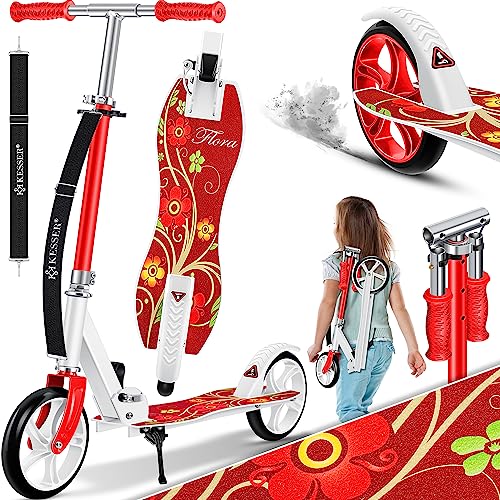 Trotinete Infantil KESSER 3 Rodas (Idade Mínima: 5 Anos - 70 x 43,5 x 81 cm) KESSER - Suportes para bicicletas para veículos - anti-salpicos, pegas ajustáveis, correia para ombro, manivela de alumínio