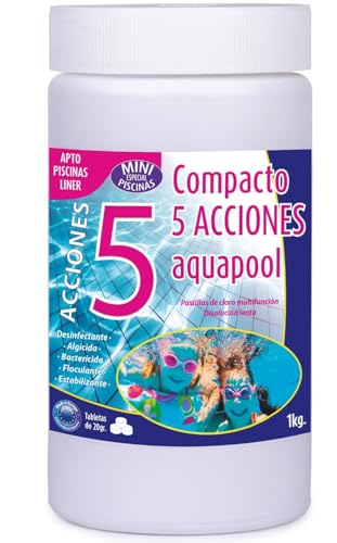 Pastilhas de Cloro Aquapool 1Kg (Recondicionado Como Novo) Aquapool - Limpeza de piscinas e produtos químicos - cloro, 20g, algas, microorganismos