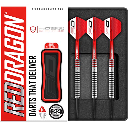 Dartboard Red Dragon Gt3 | 1 Unidades RED DRAGON - Dardos - tungstênio, ponta de aço inoxidável, resistente