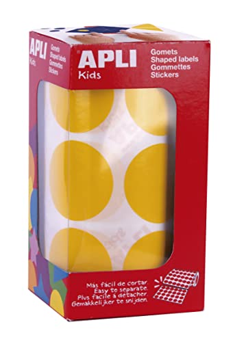 Autocolantes APLI Amarelo (33 mm - 59 Folhas) APLI - Etiquetas e tags - 33 mm, amarelo, 59 folhas, adesivo permanente