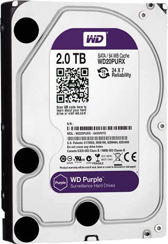 Disco HDD Interno WESTERN DIGITAL Purple (2 TB - SATA - 5400 RPM) Western Digital - Discos rígidos - 2 TB, sata, 5400 rpm