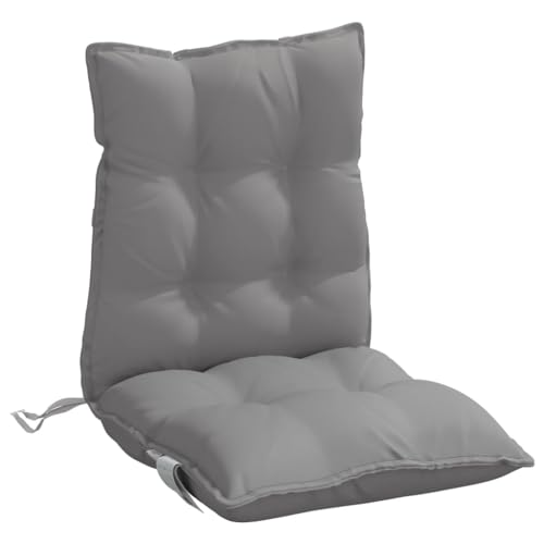 Almofada de Assento com Encosto Baixo VidaXL (Cinzento) vidaXL - Móveis de exterior - encosto baixo, cinzento