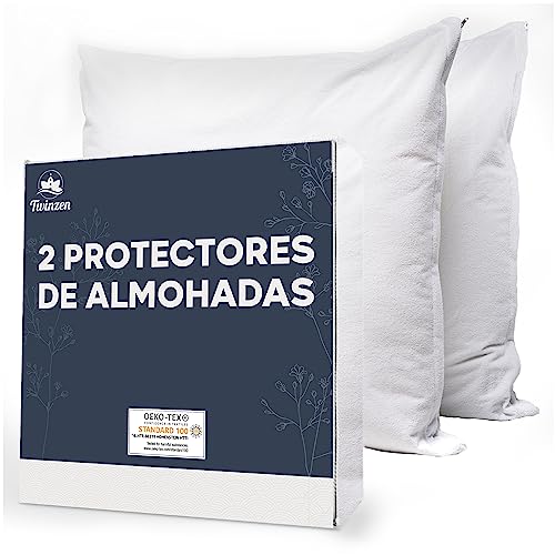 Protetor de Almofada TWINZEN Impermeável (Branco) BMS Interrnational - Fronhas e almofadas - protetor, almofada, impermeável