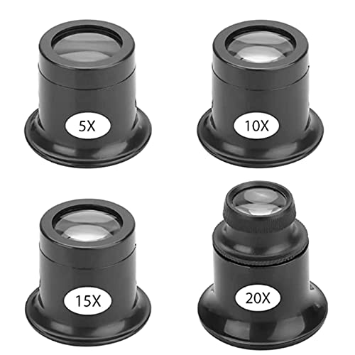 Conjunto de 4 Lentes para Acessórios de Relógio LINAERSHAO - Lupas - lentes, aumento, conjunto