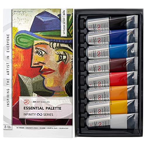 Conjunto De 8 Tubos De Óleo Zenart Infinity Series ZenART Supplies - Banho e corpo - conjunto, 8 tubos, óleo, zenart, infinity series