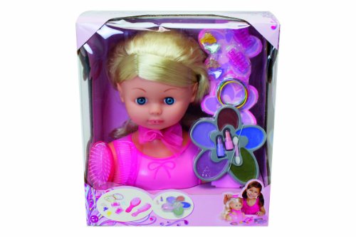 Boneca de moda STEFFI Styling/Make-up Head with accessories Simba Toys - Bonecas - 25 cm, cabelo de nylon, pente, escova