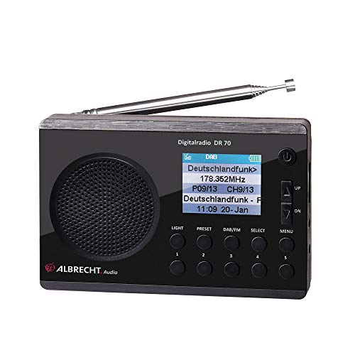 Rádio ALBRECHT DR70 Preto (Digital - FM/AM - Pilhas e Corrente Alternativa) ALBRECHT - Radios - digital, fm/am, pilhas, corrente alternativa
