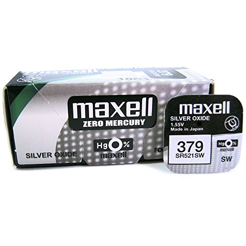 Pilhas MAXELL 379 SR521SW (5 unidades) Maxell - Baterias - 1.55V, 5 unidades, SR521SW, óxido-espelho