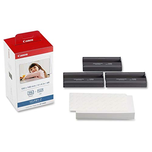 Papel Fotográfico CANON Selphy Kp-108In 10X15 Cm Canon - Cartuchos de toner e jato de tinta - 10x15 cm, qualidade alta, compatível Selphy