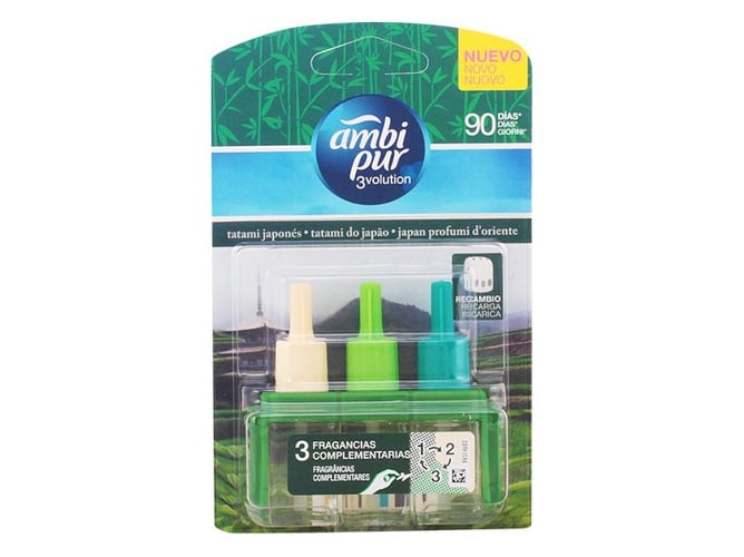 Recarga Purificador de Ar Ambi 3 Evolutions Tatami 3 Unidades AMBI PUR - Aromatizadores de ambiente - purificador, fragrância, difusão, limpeza