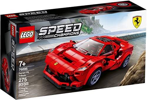 LEGO Speed Champions - Ferrari F8 Tributo - 76895 (Idade Mínima: 7) LEGO - Blocos de encaixe - Ferrari F8 Tributo, 7, minifigura, v8