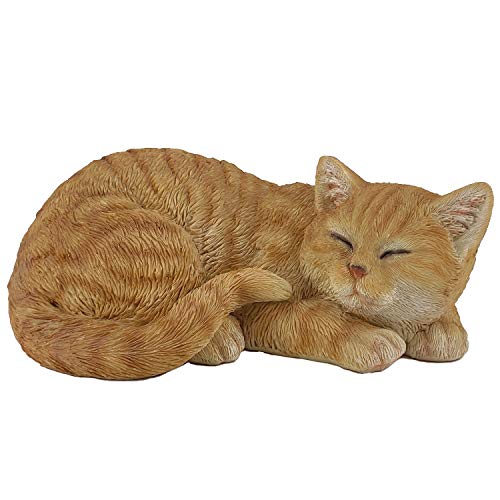 Gato Dormindo Estatueta Decorativa Polirresina G&H Decor G&H Decor - Obras de arte - polirresina, interior, exterior, 20x16x17cm