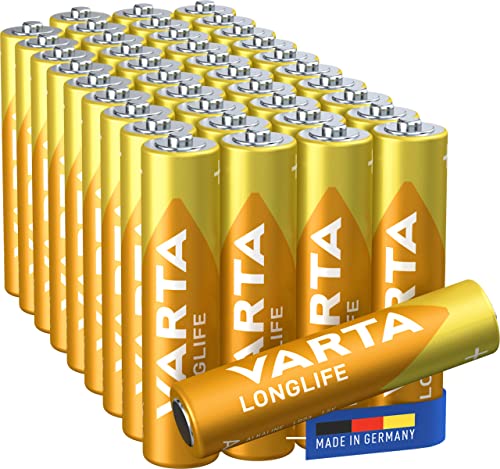 Pilhas Não Recarregáveis VARTA Longlife AAA Micro (40 unidades) Varta - Baterias - alcalinas, longa duração, 40 unidades