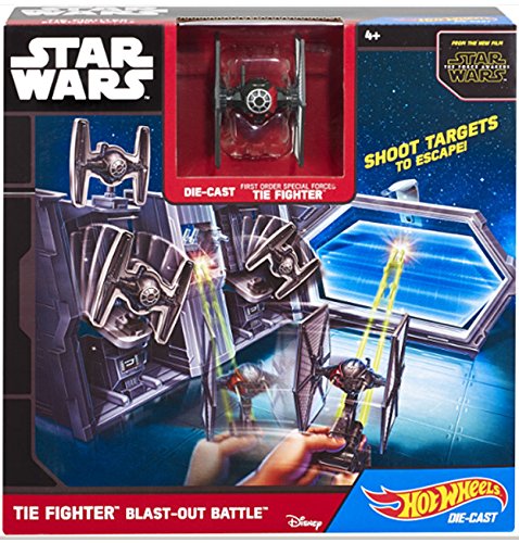 Hot Wheels Star Wars Tie Fighter Blast Out Battle 1:64 Hot Wheels - Brinquedos - jogo, 1:64, veículo, figuras