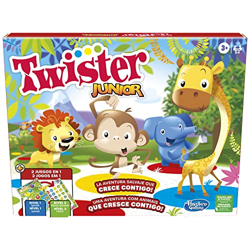 Jogo de tabuleiro HASBRO Twister Junior (6 anos) Hasbro - Jogos - jogo de tabuleiro, hasbro twister junior, 6 anos, versão infantil, regras fáceis