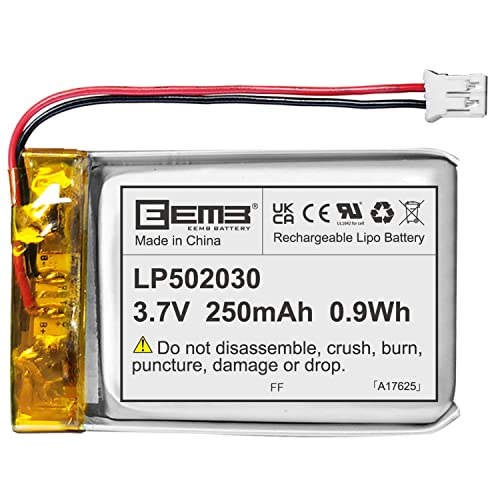 Bateria EEMB Lithium Polymer Bateria 3.7V 250mAh EEMB Co.,Ltd - Baterias - bateria, lithium polymer, 3.7V, 250mAh