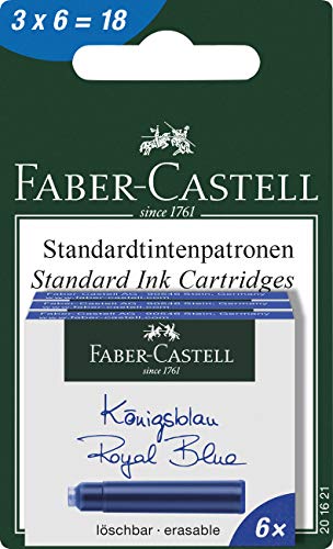 Tinteiro FABER-CASTELL 1000 C/3 Azul (3 Un) Faber-Castell - Cartuchos de toner e jato de tinta - tinteiro, azul, 3 unidades