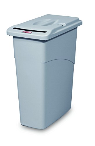 Caixa de Lixo RUBBERMAID Slim Jim (Cinzento - Plástico) Rubbermaid - Lixeiras e cestos de lixo - Slim Jim, separador, removível, moderno