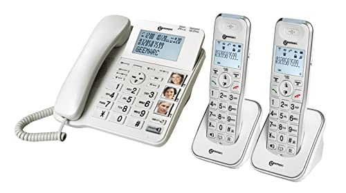 Telefone fixo GEEMARC Amplidect 295 com auricular duplo GEEMARC TELECOM - Telefonia - amplificador, 2 teclas, handsfree, gravador automático