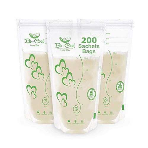 Bolsa de Leite Materno LACTAID 100% Algodão (200 Unidades) BB-COOL BYS - Móveis para bebês e crianças pequenas - 100% algodão, 200 unidades, conservação de leite