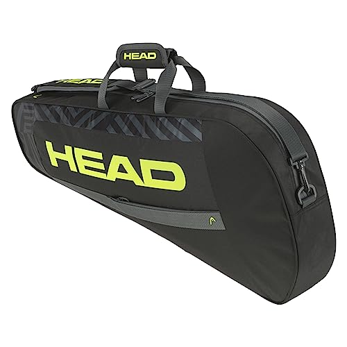 Mala de Tênis HEAD BASE RACQUET BAG (Tamanho Único) HEAD - Bolsas para raquetes de tênis - 3 raquetes, calçados, alça ajustável, bolso frontal