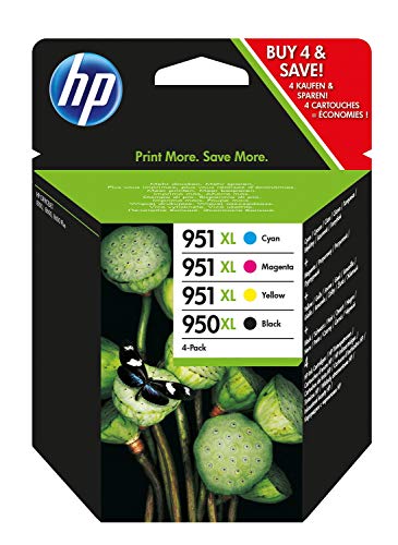 Tinteiro HP 950XL/951XL Combo Pack - CB319EE HP - Cartuchos de toner e jato de tinta - preto, ciano, magenta, amarelo, 2300 páginas, 1500 páginas