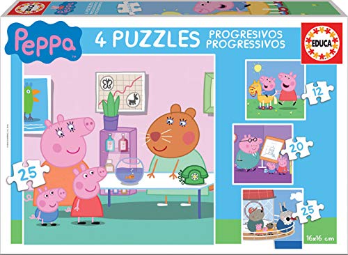 Puzzle EDUCA BORRAS Peppa Pig (Idade Mínima: 3 Anos - Número Peças: 25) Educa Borrás - Quebra-cabeças de encaixar - puzzle, peppa pig, idade mínima 3 anos, 25 peças