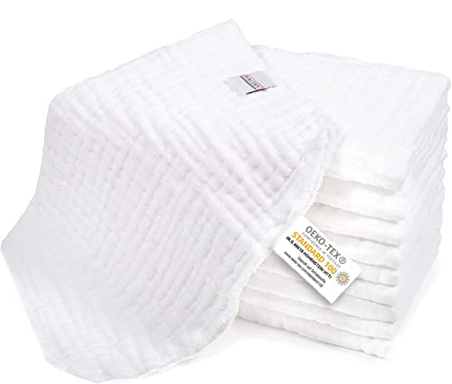Makian Muselinas 35X50 Cm Algodão Branco 10 Unidades Makian - Toalhas - algodão, absorvente, suave, lavável