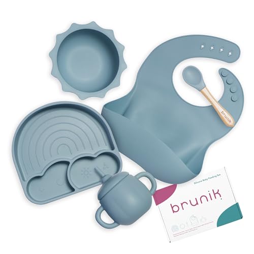 Conjunto de Refeição para Bebés BRUNIK 1 Peça brunik - Jogos de talheres - silicone, bebé, ventosas, armazenamento